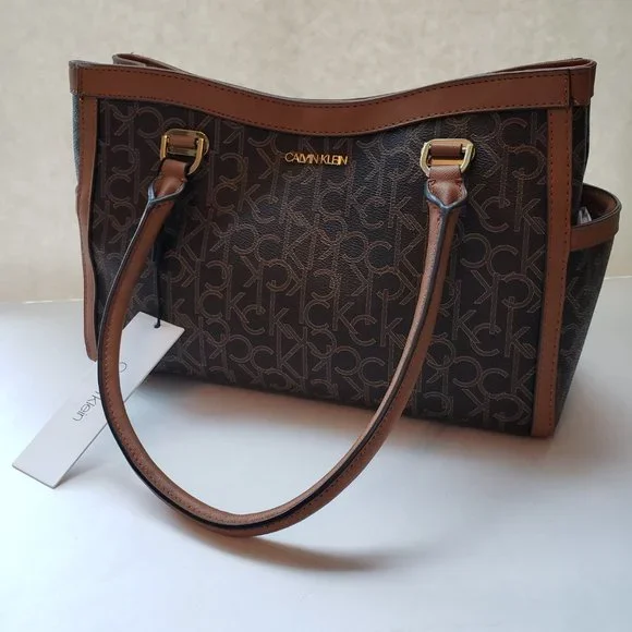 NWT CALVIN KLEIN Logo Satchel.